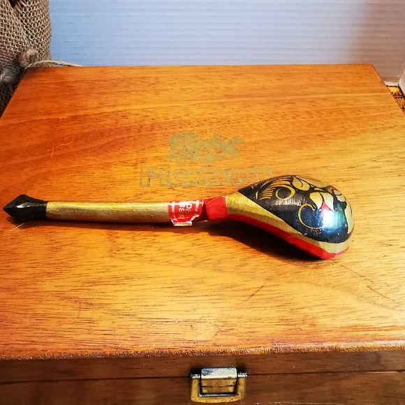 Khokhloma Vintage Wooden Decorative Spoon Made in USSR - Picture 10 of 16